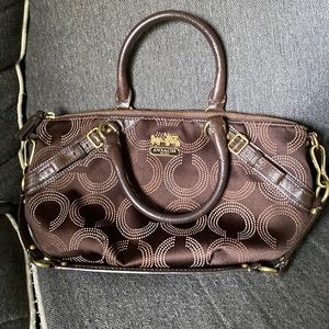 COACH Madison Sateen OpArt Satchel Bag